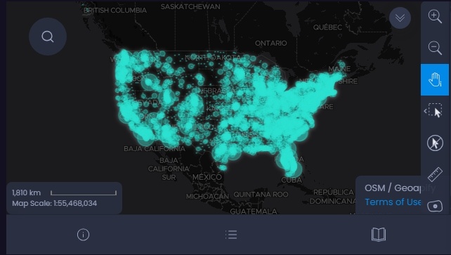 ufo sightings interactive map